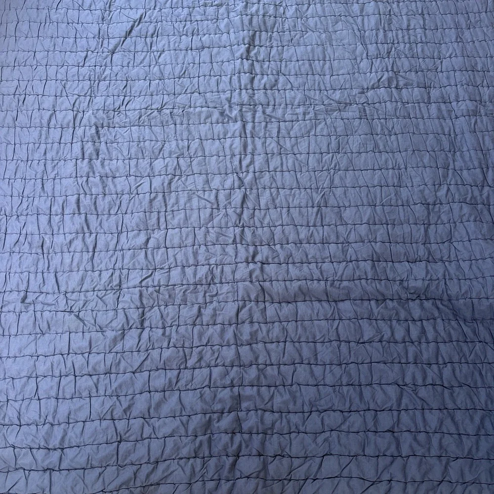 Pottery Barn Kids Quilted Comforter Navy Blue Gray Twin Reversible Dorm Room